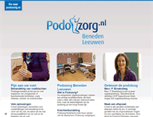Tablet Screenshot of benedenleeuwen.podozorg.nl